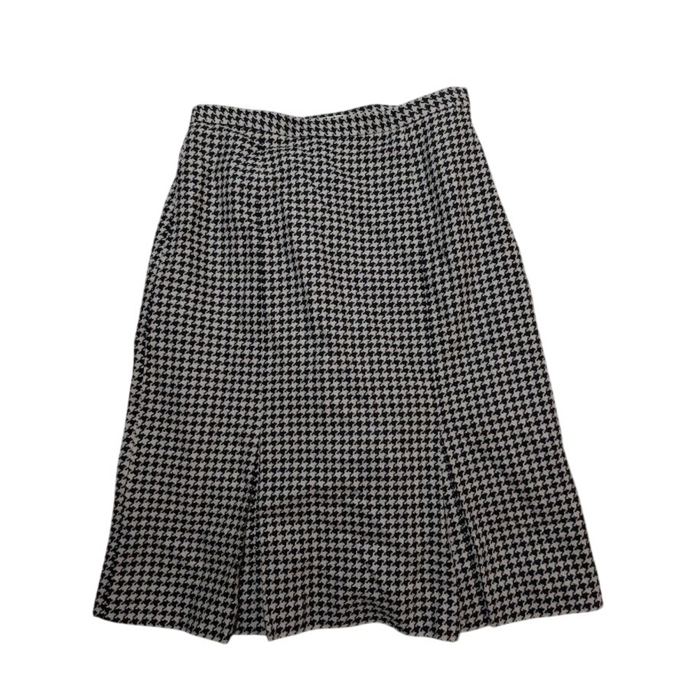 Women Eddie Bauer Houndstooth Wool Blend‎ Knee Length skirt size 8